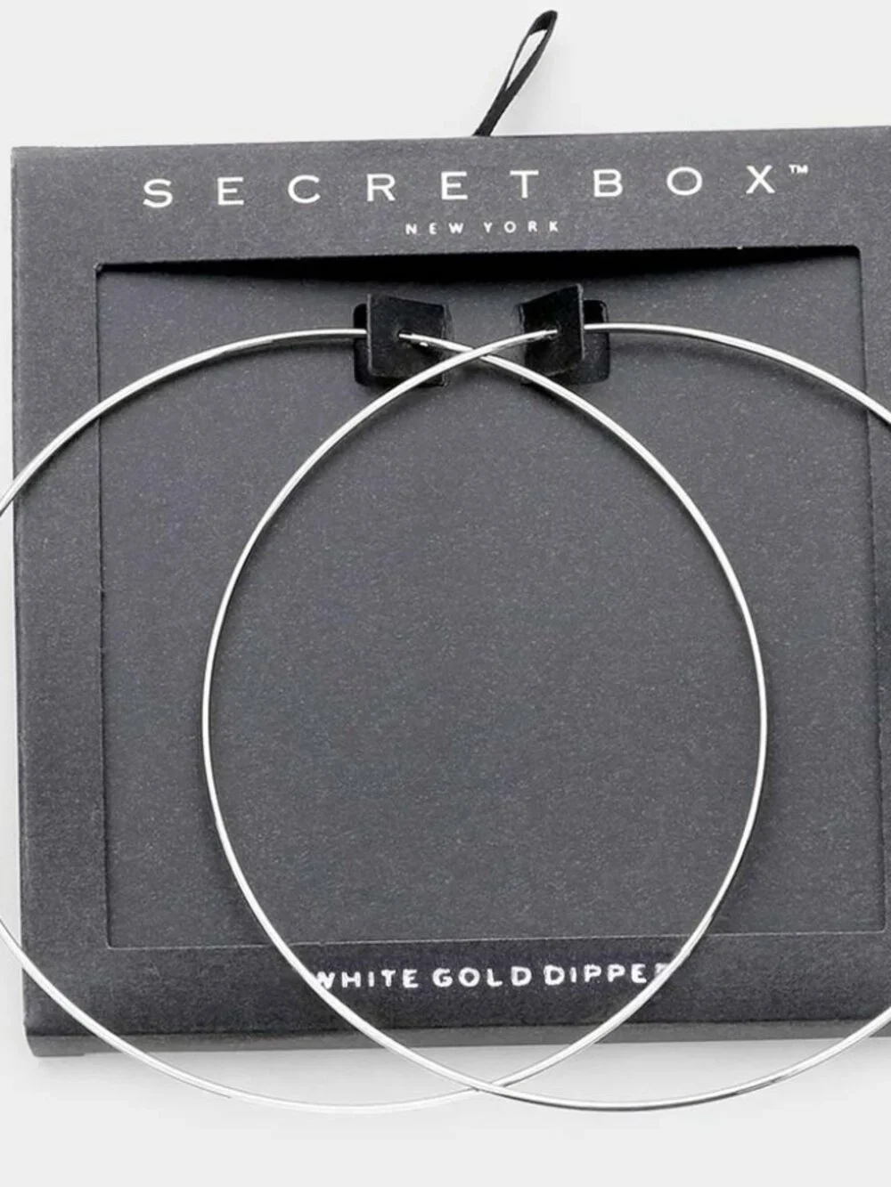 Luxe Oversized Silver Hoop Earrings - Statement White Gold Dipped Hoops
